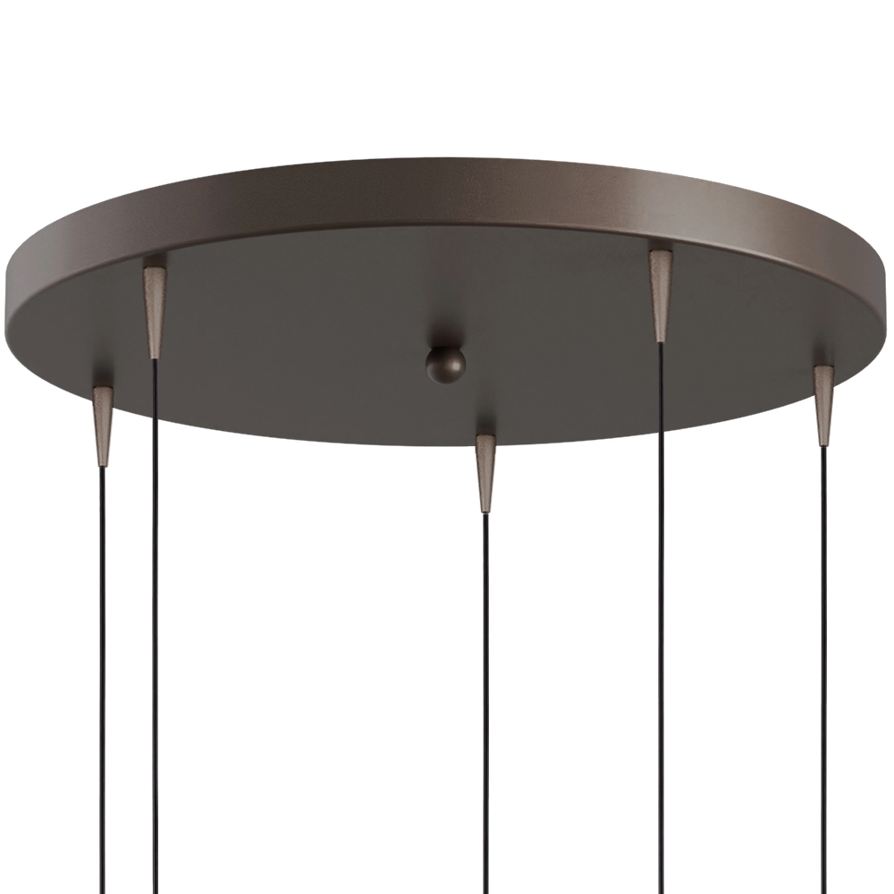 5-lichts hanglamp Scala Ø 50cm cacao bruin Masterlight 8718121376356