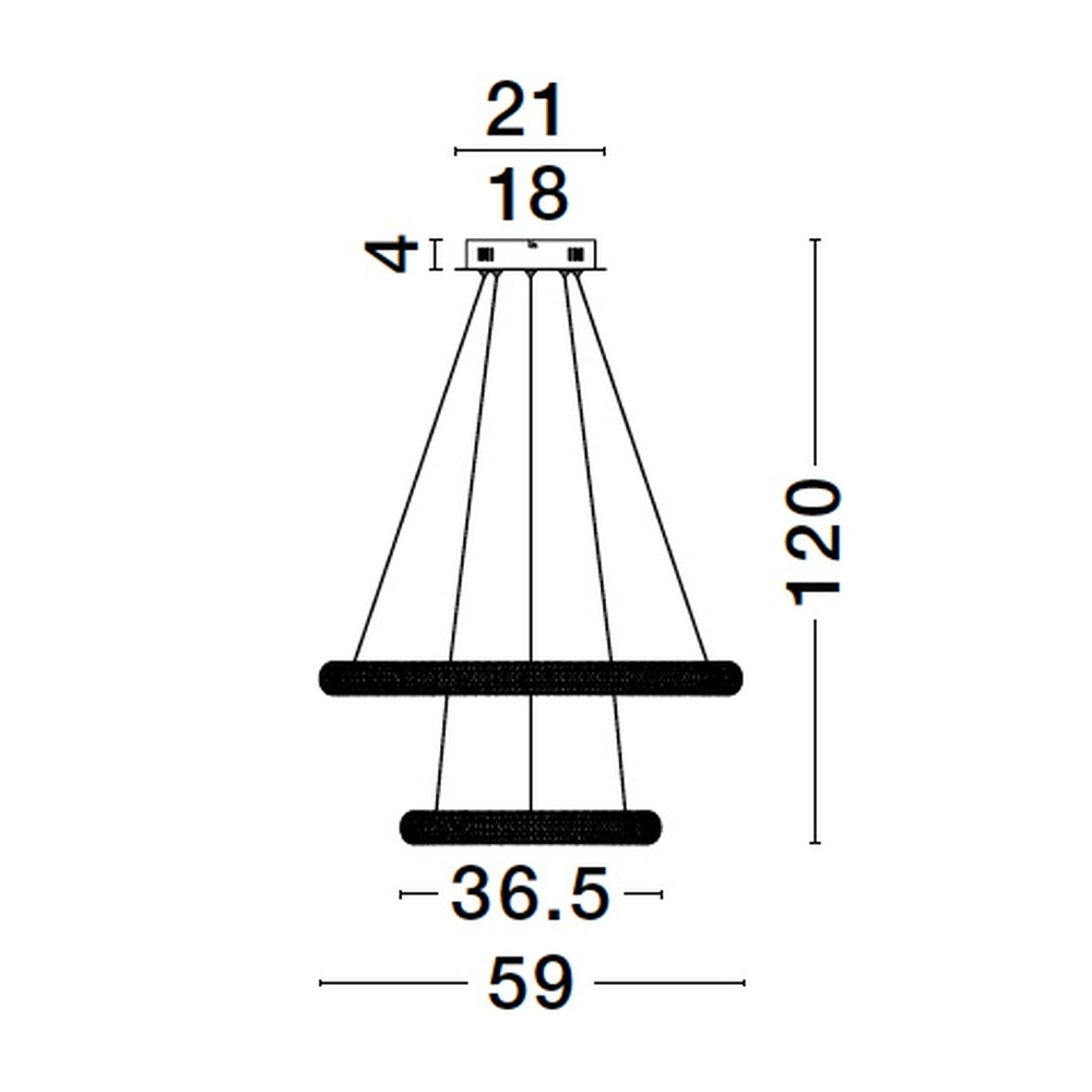 Hanglamp Medora goud Ø 59cm Lyora 5212017433435
