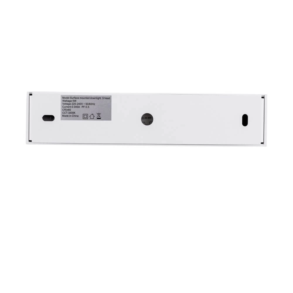 Witte opbouwspot Midi Led 5x1 leds - 3000K Lyora 5903139100489