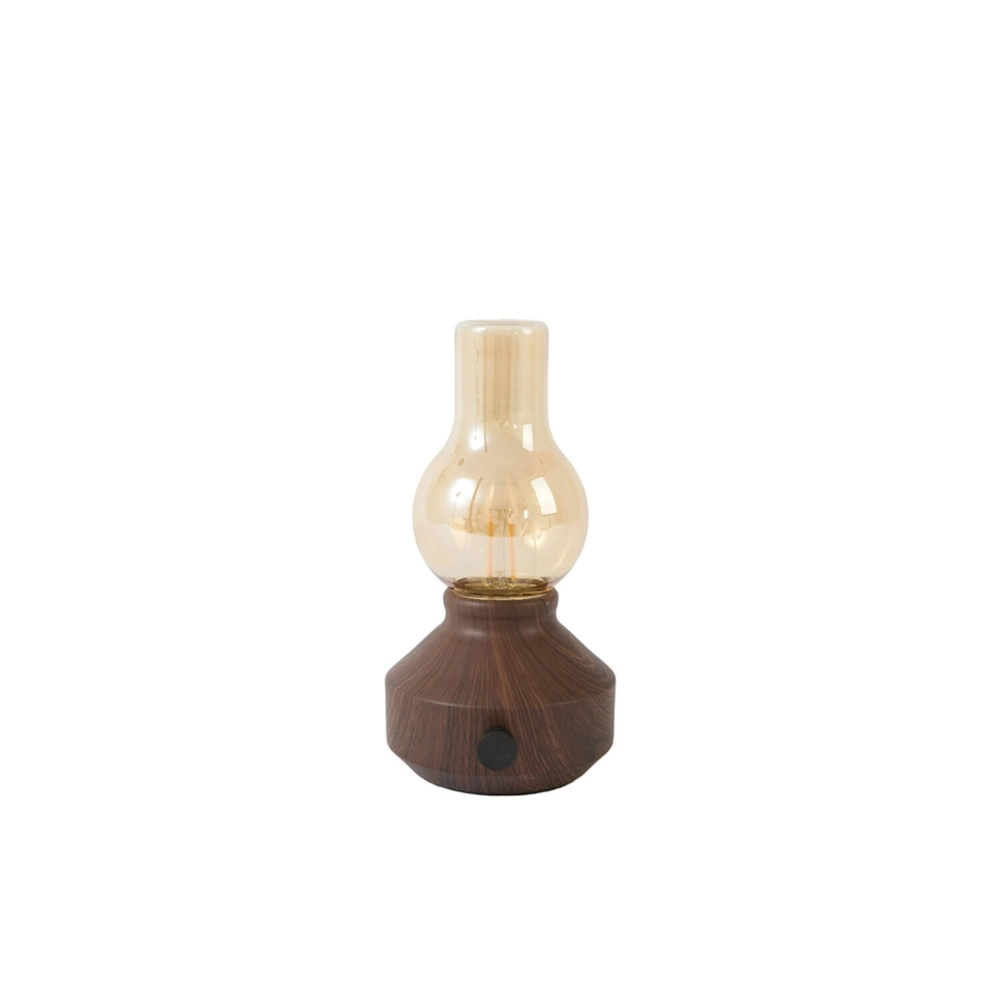 Tafellampje Zeny hout op batterij