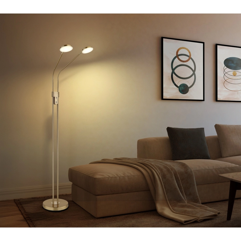 Leeslamp dubbel Silvio goud Globo 9007371589364