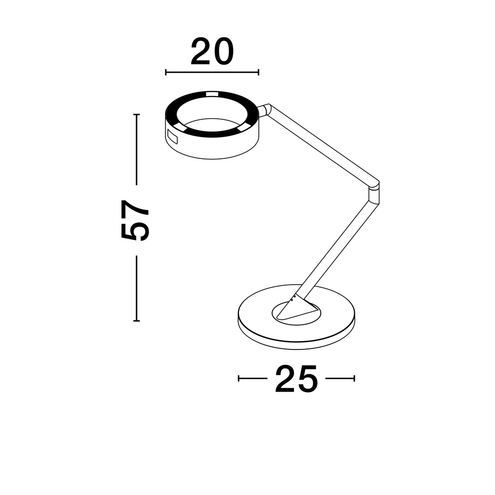 Bureaulamp Afi zwart Lyora 5212017463920