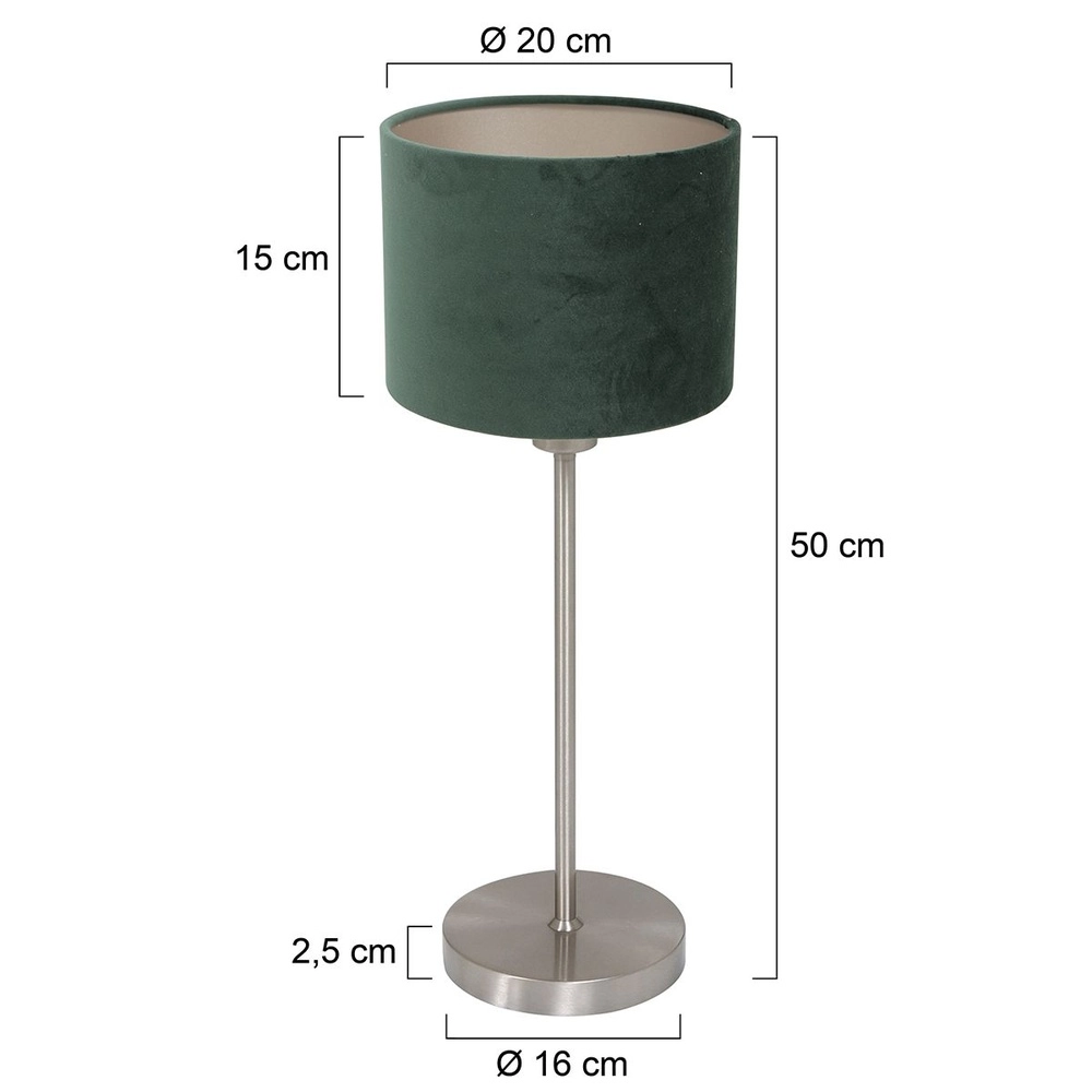 Tafellamp Noor met groene kap Steinhauer 8712746182101
