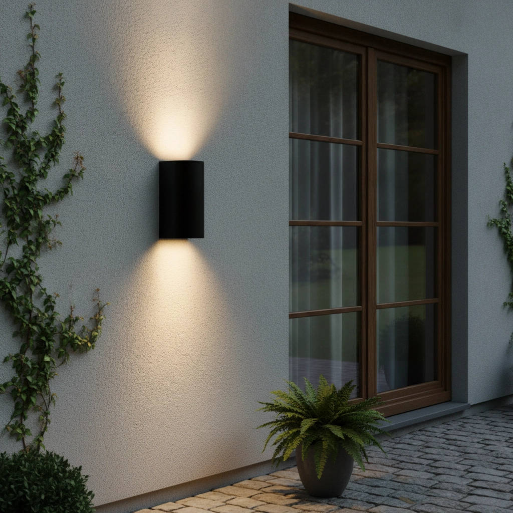 Up en downlighter York zwart
