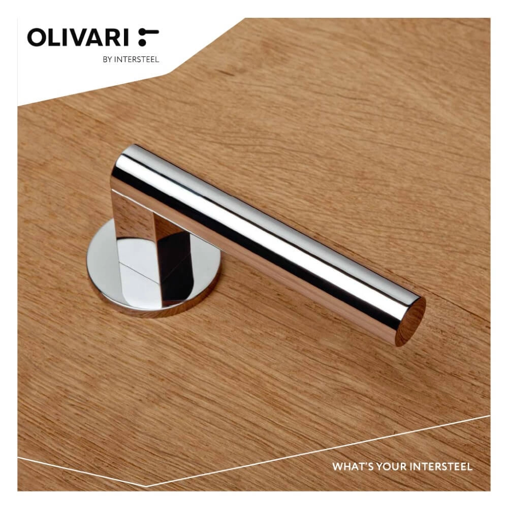 Design deurklink Euclide chroom Olivari 8714186477700