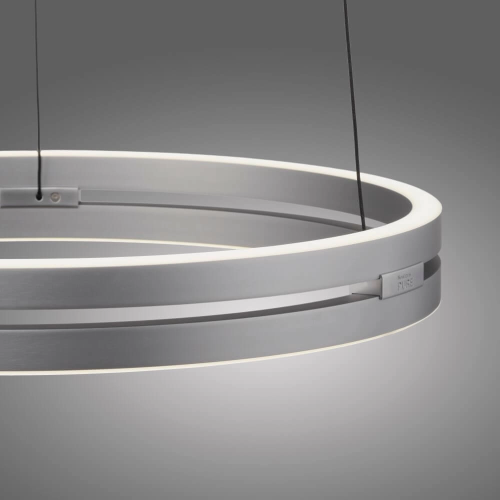 Strakke hanglamp Pure E-Loop aluminium Paul Neuhaus 4012248372272