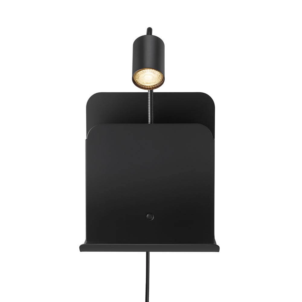 Zwarte wandlamp Roomi met usb-aansluiting Nordlux 5704924005664