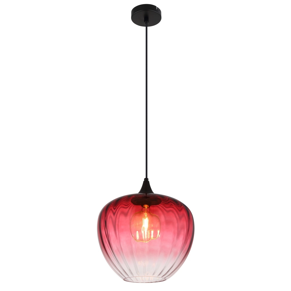 Hanglamp Sander rood glas