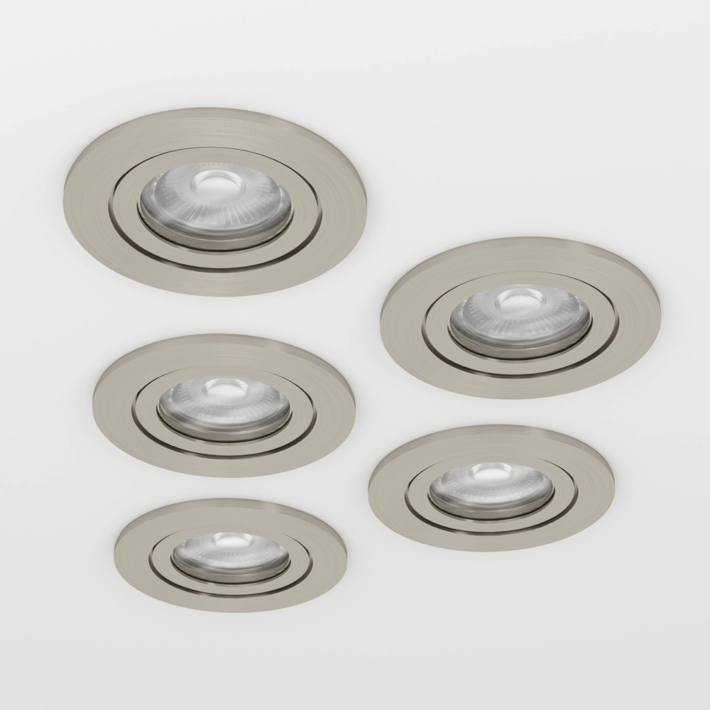 Set van 5 inbouwspots Barranco nikkel Ø 9cm - 3-staps CCT Eglo 9008606359479