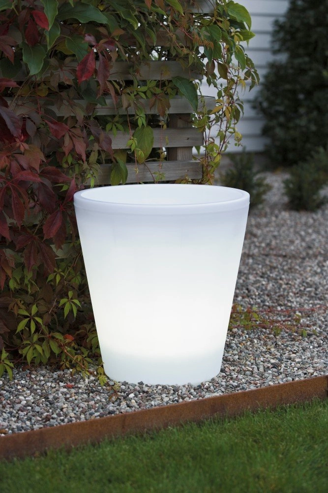 Led bloempot Assisi led 37cm - 12w - wit KonstSmide 7318307454000