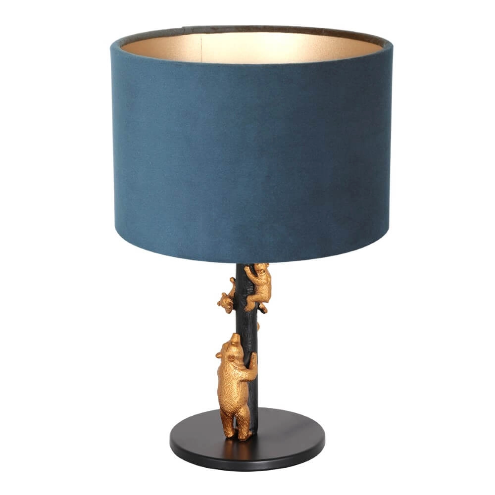 Design schemerlamp Animaux met blauw velvet