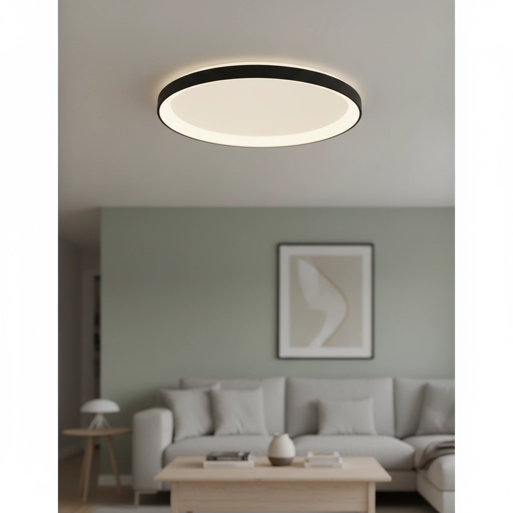 Design plafonniere Pertino Ø 48cm zwart