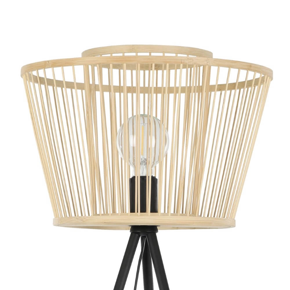 Houten vloerlamp Hykeham 129,5cm hoog Eglo 9002759438555