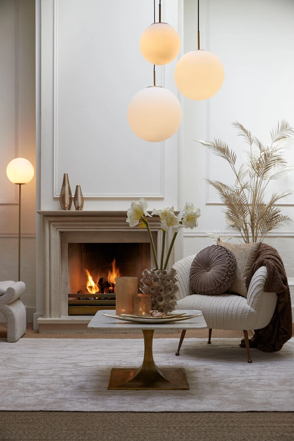 Unieke vloerlamp Medina wit met goud Light & Living 8717807650889