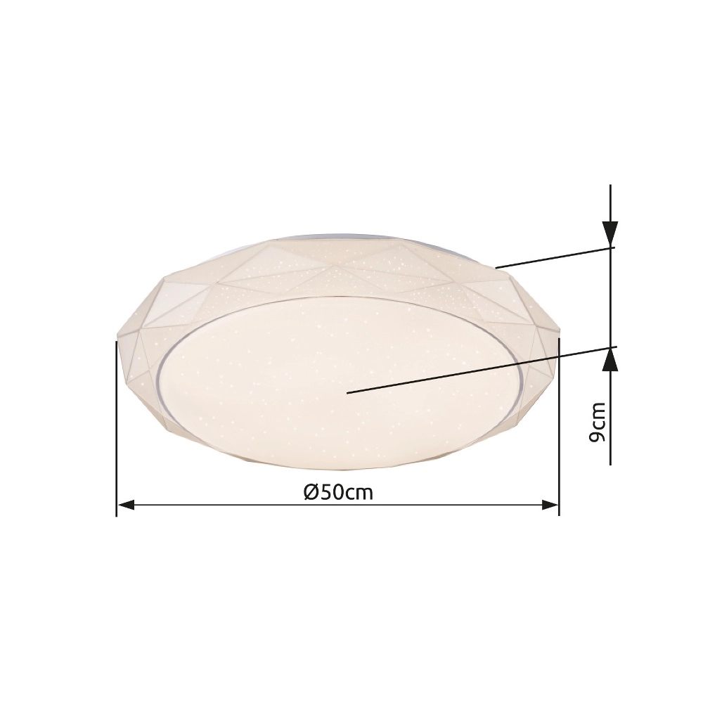 Design plafondlamp Andi wit Ø 50cm Globo 9007371383405