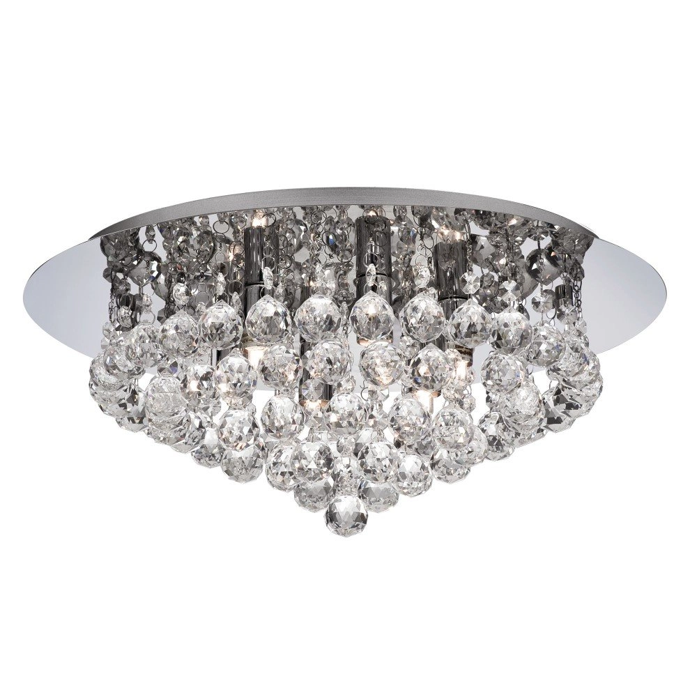 Plafond kroonluchter Hanna 45cm chroom met kristal