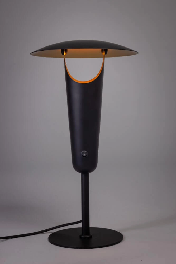 Moderne tafellamp The Britt zwart met goud ETH 8720195304432