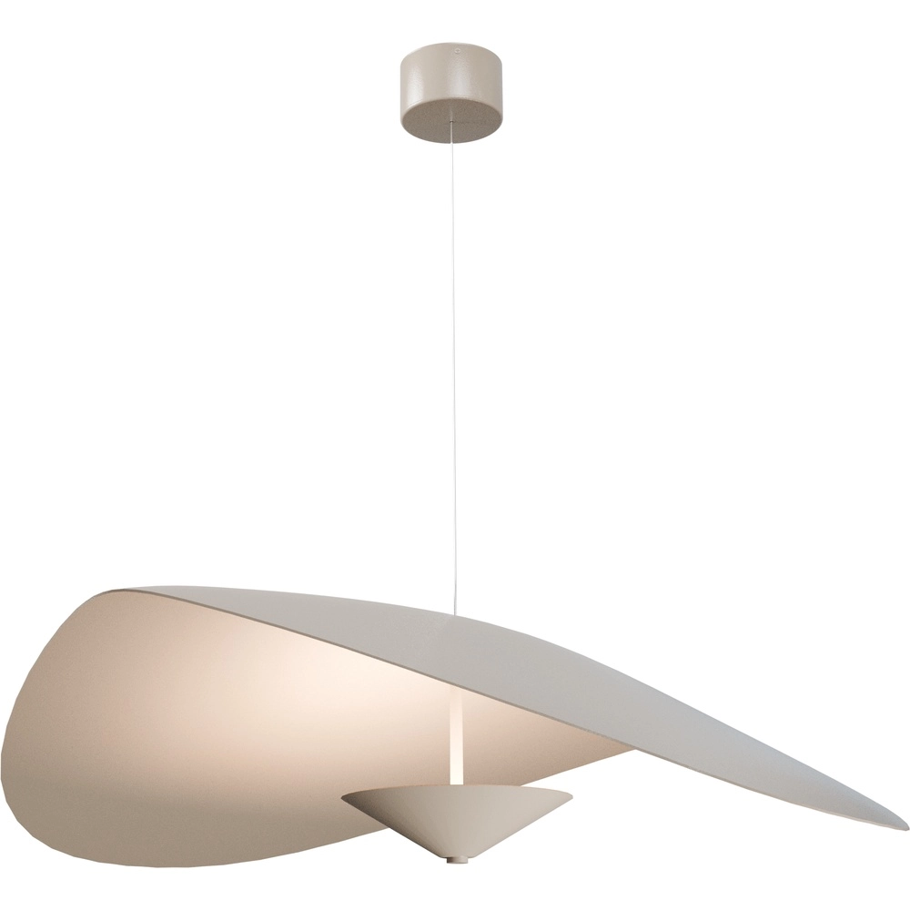 Deense stijl hanglamp Lente Ø 90cm - zand - met katrol