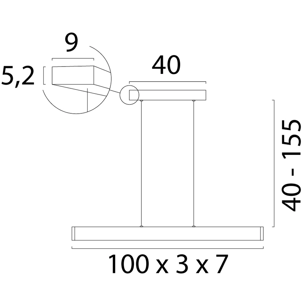 Design hanglamp Atina 100cm nikkel Masterlight 8718121345420