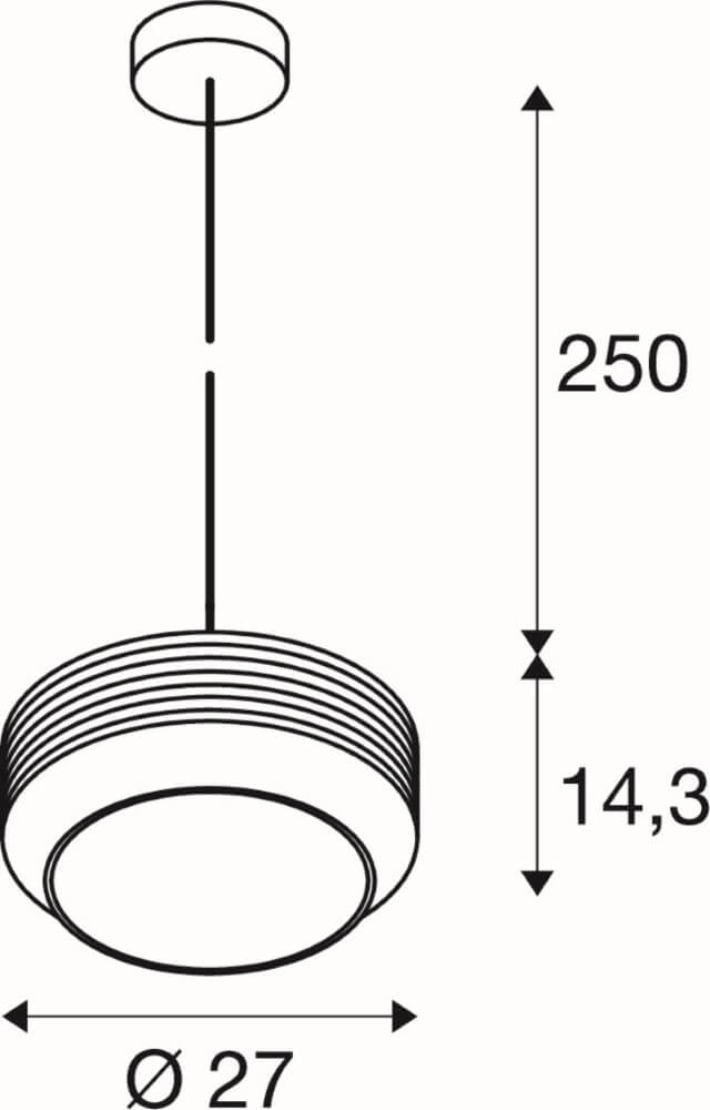 Hanglamp Pantilo Rope 27 amber glas - Ø 27cm SLV 4024163280822