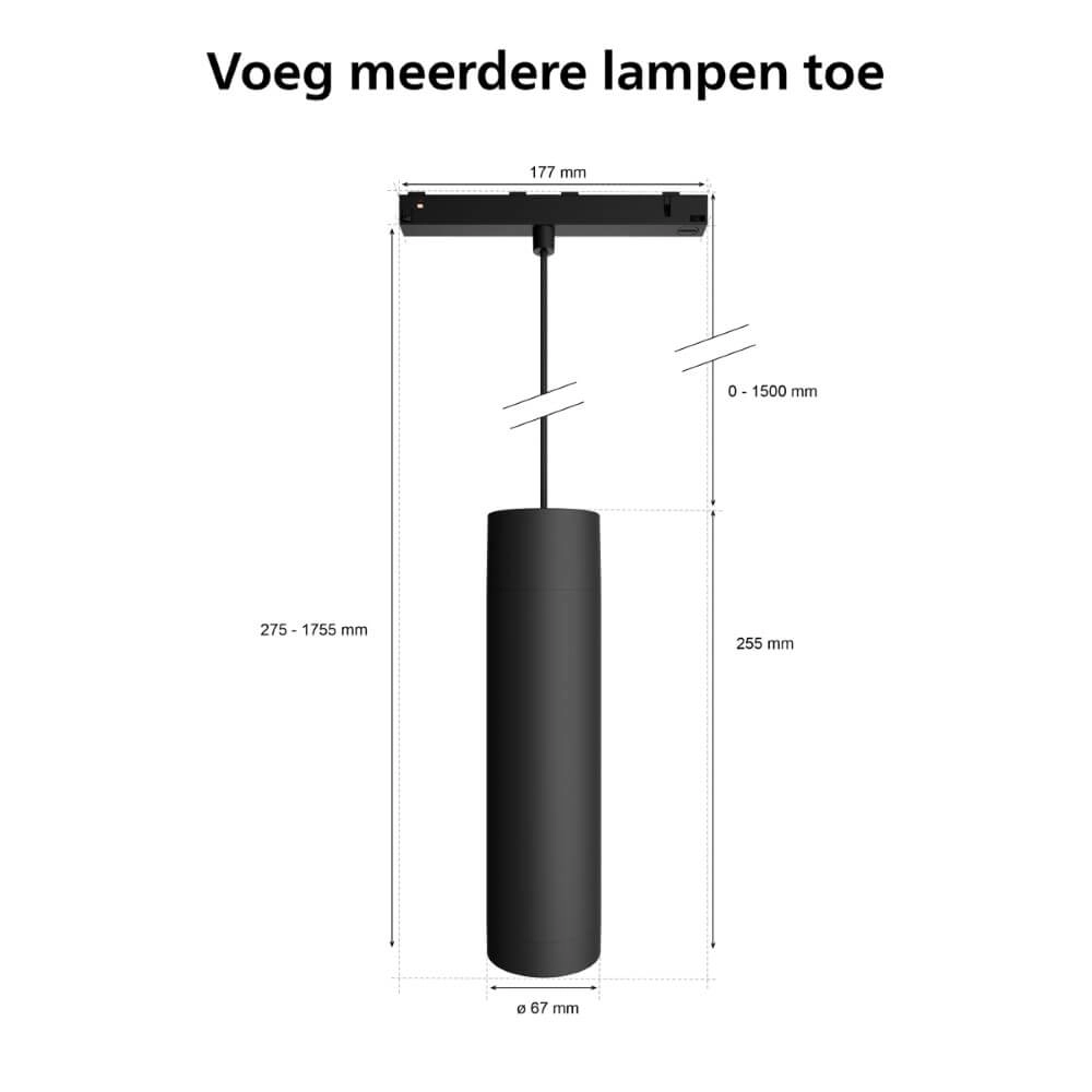 Hue Perifo - White and color uitbreiding hanglamp zwart Philips 8719514407480