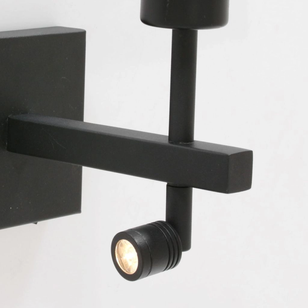 Zwart bedlampje Stang met kurk kapje Ø20cm Steinhauer 8712746180534