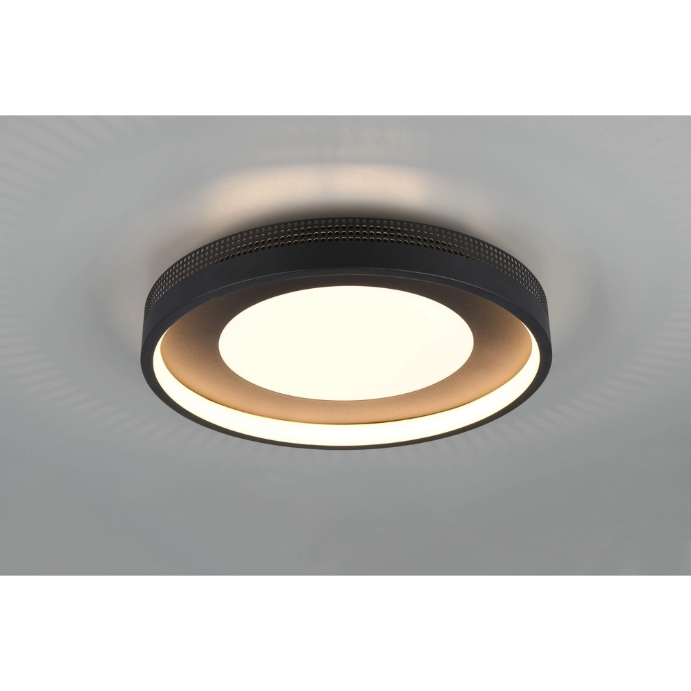 Moderne plafondlamp Solea zwart Trio 4017807660951