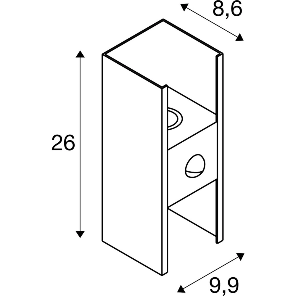 Wandspot Flatt antraciet met sensor SLV 4024163306478