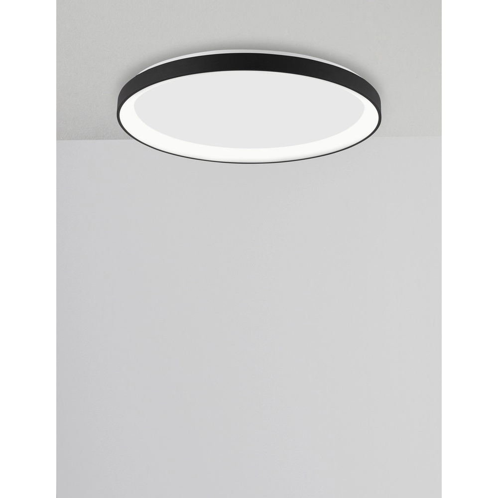 Design plafonniere Pertino Ø 38cm zwart
