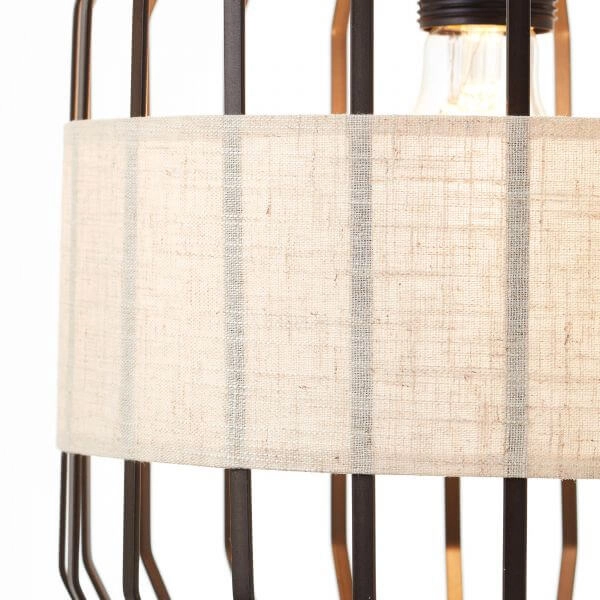 Hanglamp Slope 4-lichts zwart met zandkleur Brilliant 4004353394669