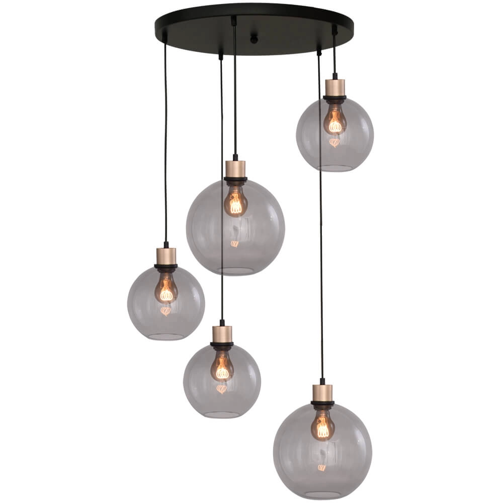 Vide hanglamp Lazise goud met zwart