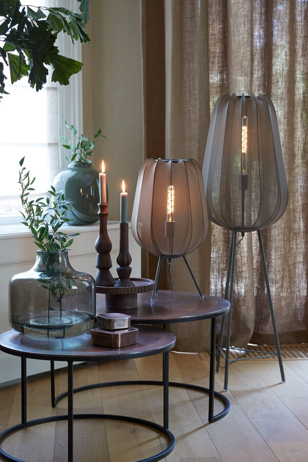 Bohemian vloerlamp Plumeria groen Ø 42cm Light & Living 8717807651312