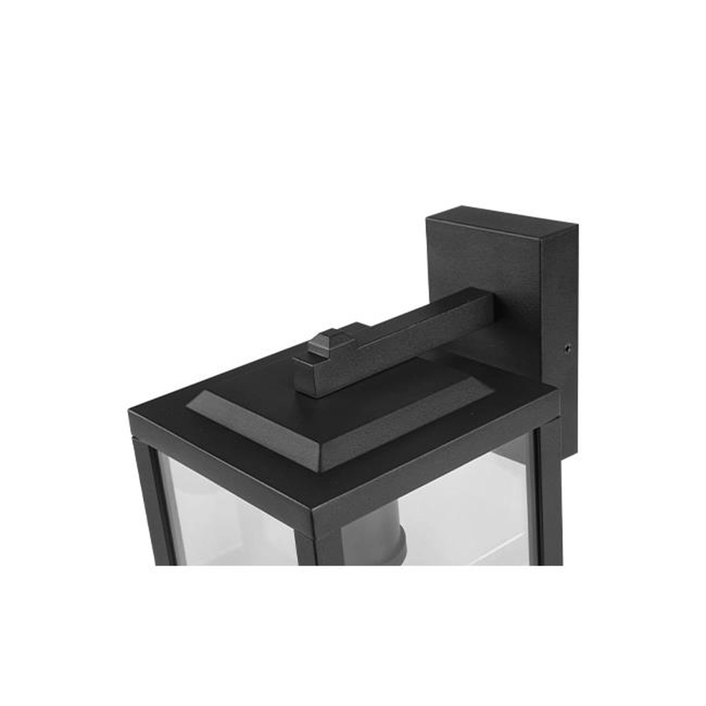 Zwarte buitenlamp Lidio met glas Lyora 5904703009795