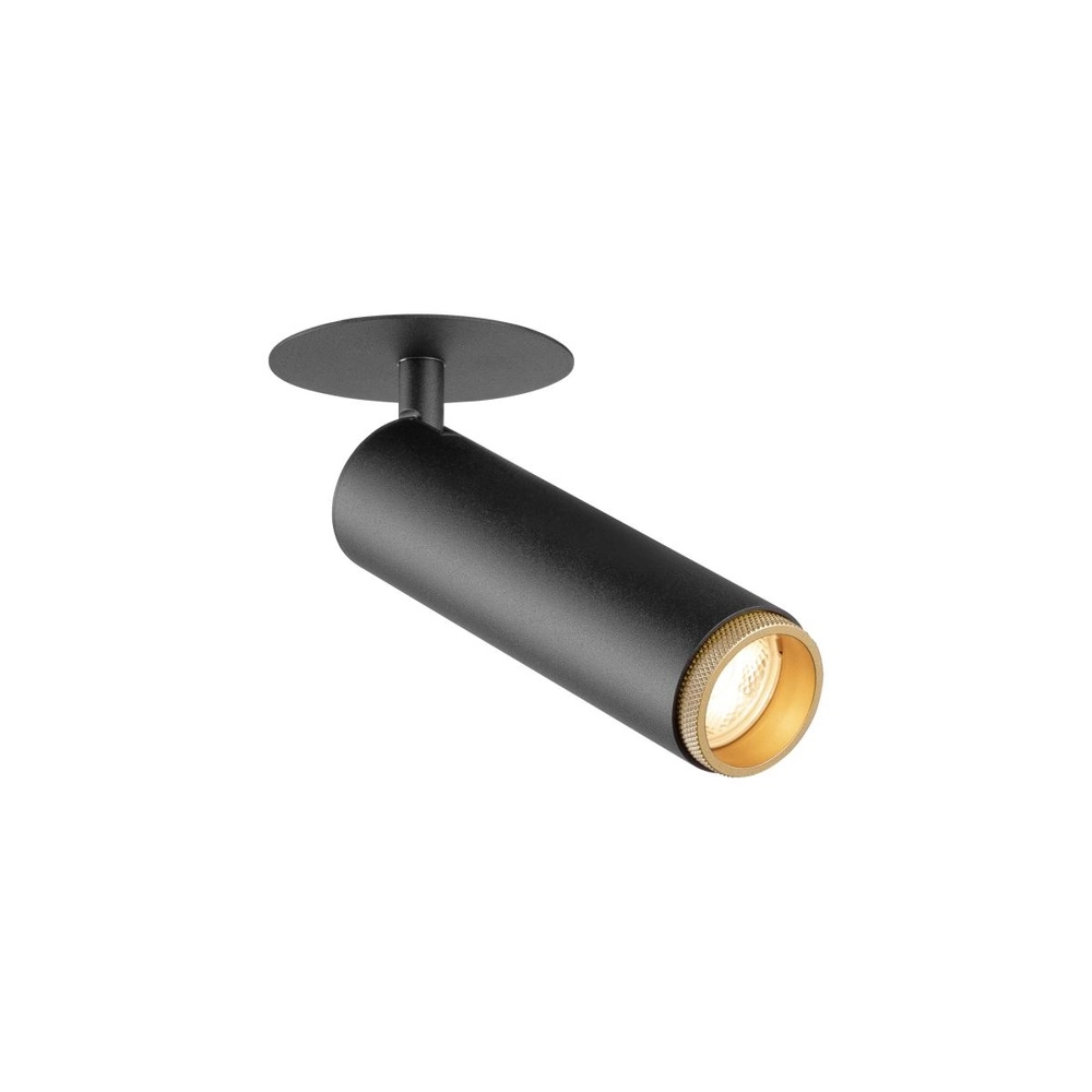 Inbouwspot Grip! M zwart met goud 2700K SLV 4024163304504