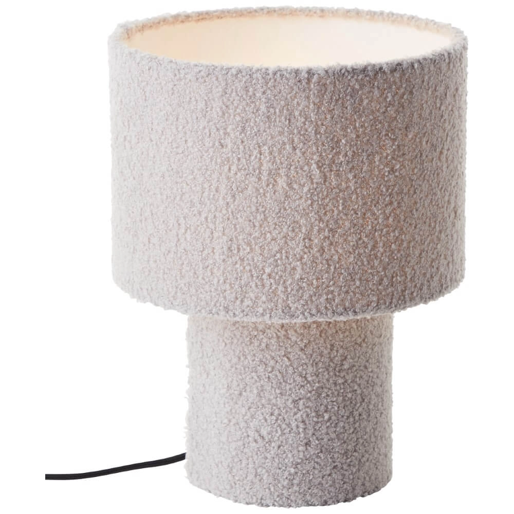 Grijze tafellamp Teddy Ø 23cm Brilliant 4004353447228