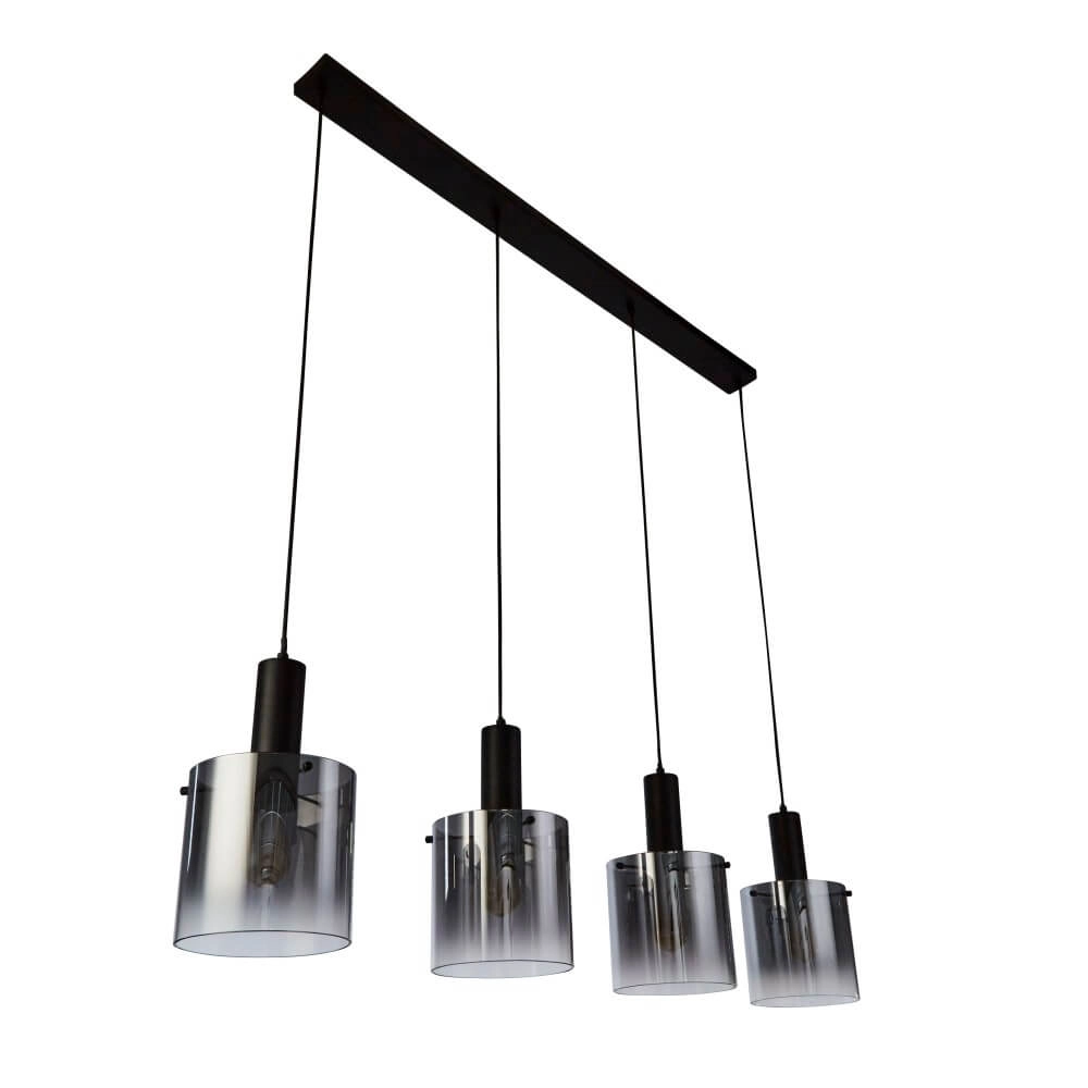Zwarte hanglamp Sweden 4-lichts
