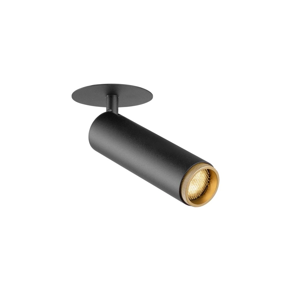 Inbouwspot Grip! M zwart met goud 2700K
