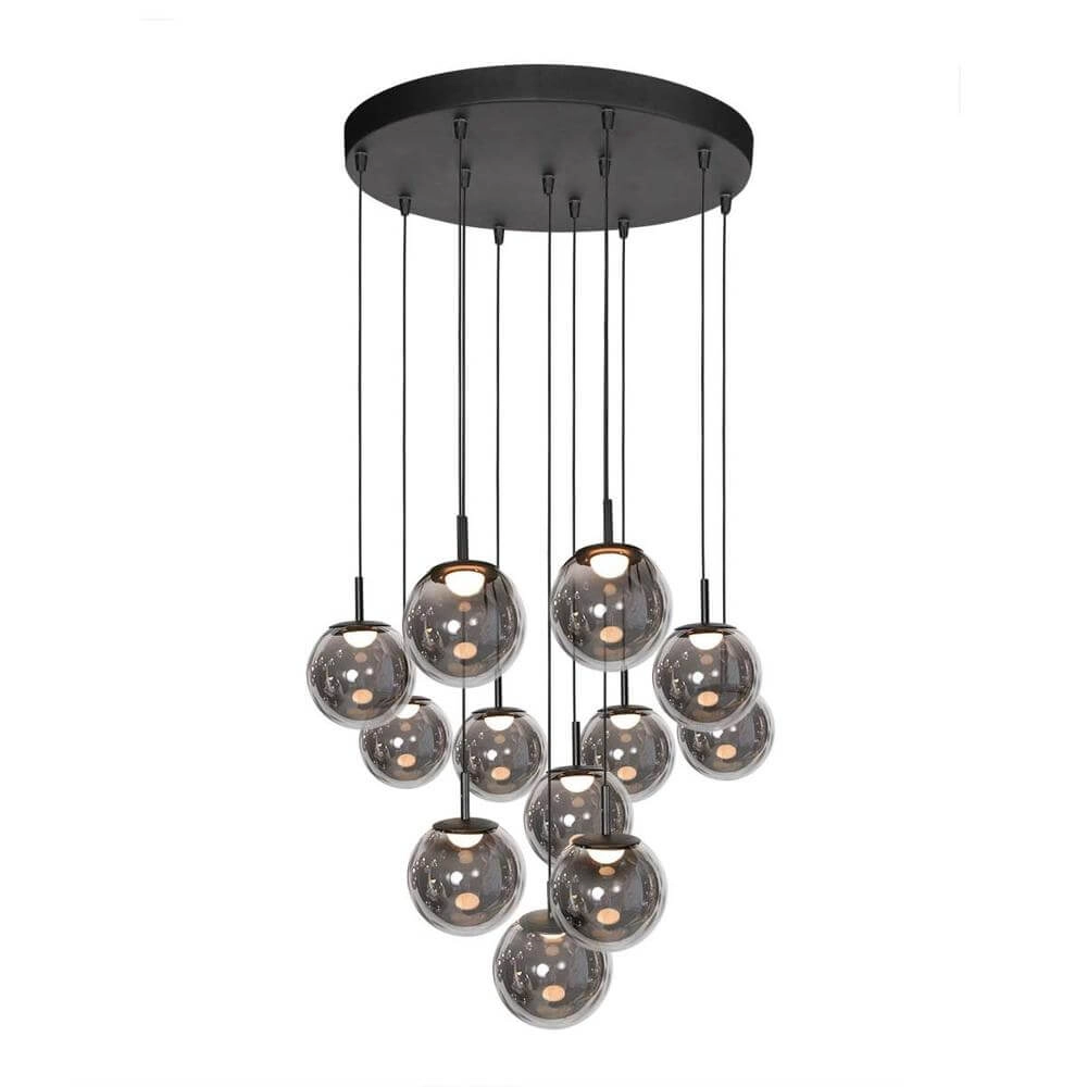 Vide hanglamp Bollique zwart 12-lichts Steinhauer 8712746177930