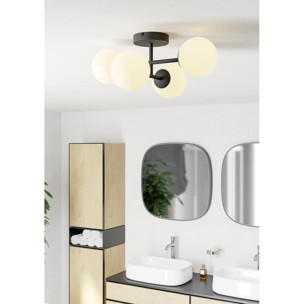 Plafondlamp Castrovido 4-lichts zwart Eglo 9008606360710