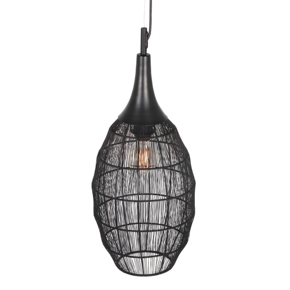 Ovale hanglamp Soraya Ø 26cm - zwart Trio 4017807617436