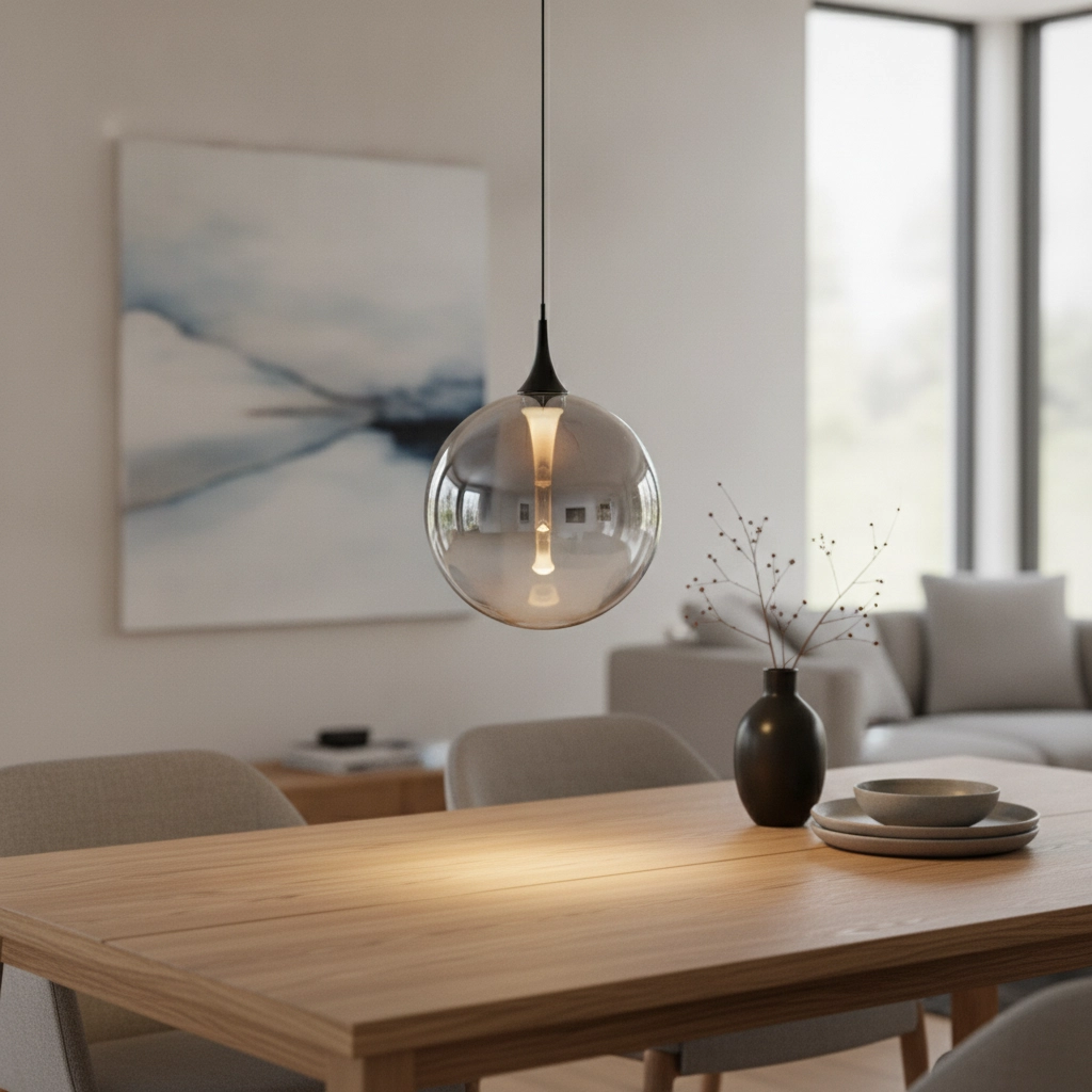 Hanglamp Orenda enkel smoke glas