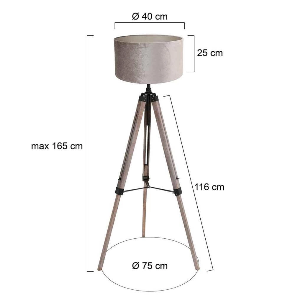 Tripod vloerlamp Triek met zilvere kap Steinhauer 8712746176162