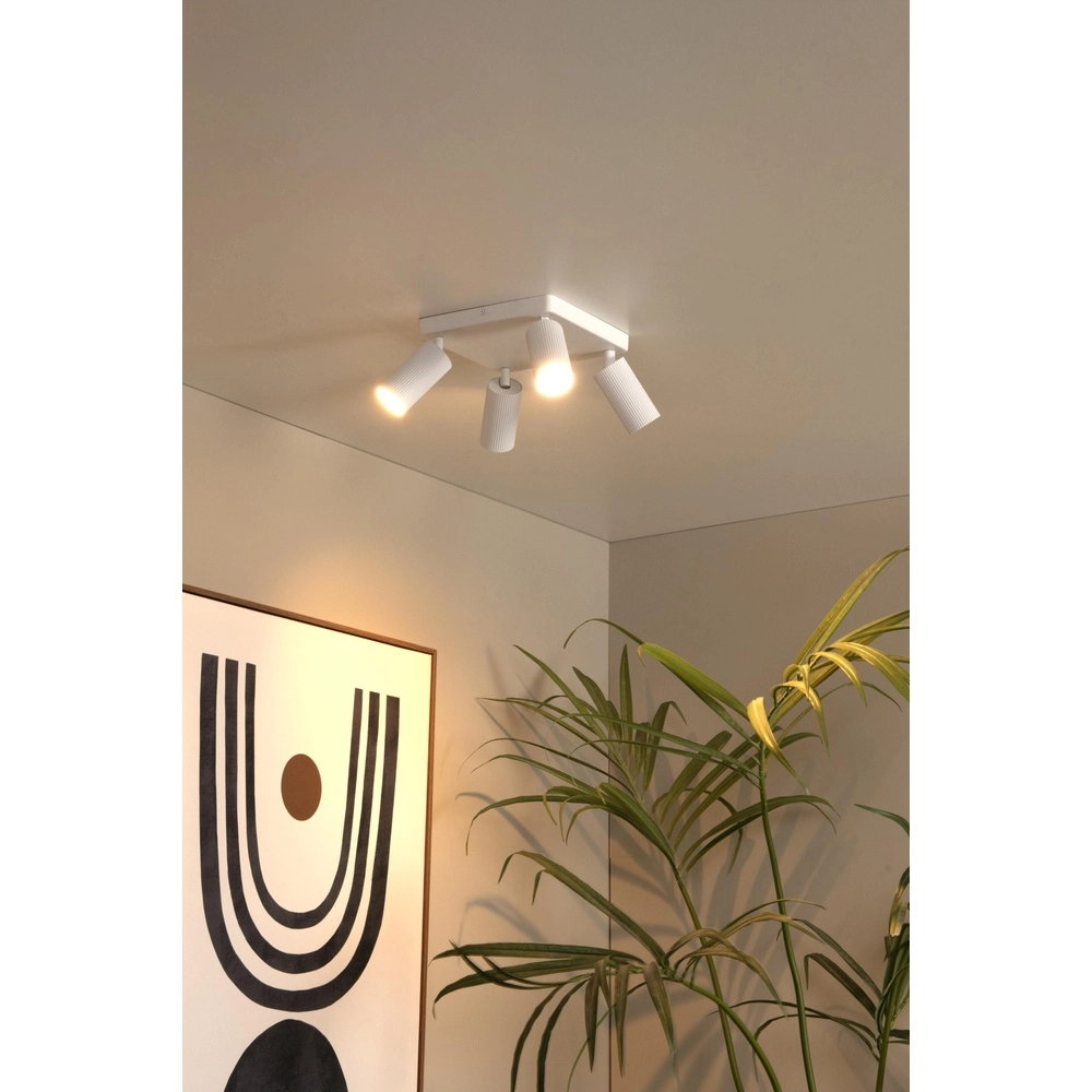 Opbouw plafondspot Clubs 4-lichts wit Lucide 5411212093530