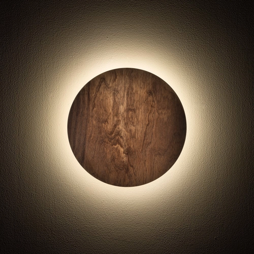 Wandlamp Ring Timber S LED hout Lyora 5903139112888