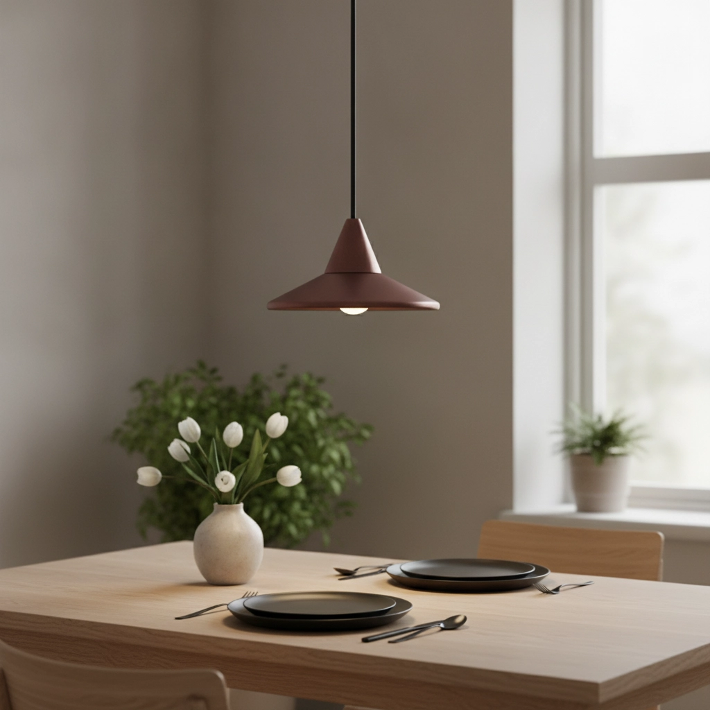 Hanglamp Dro strak design koffie bruin