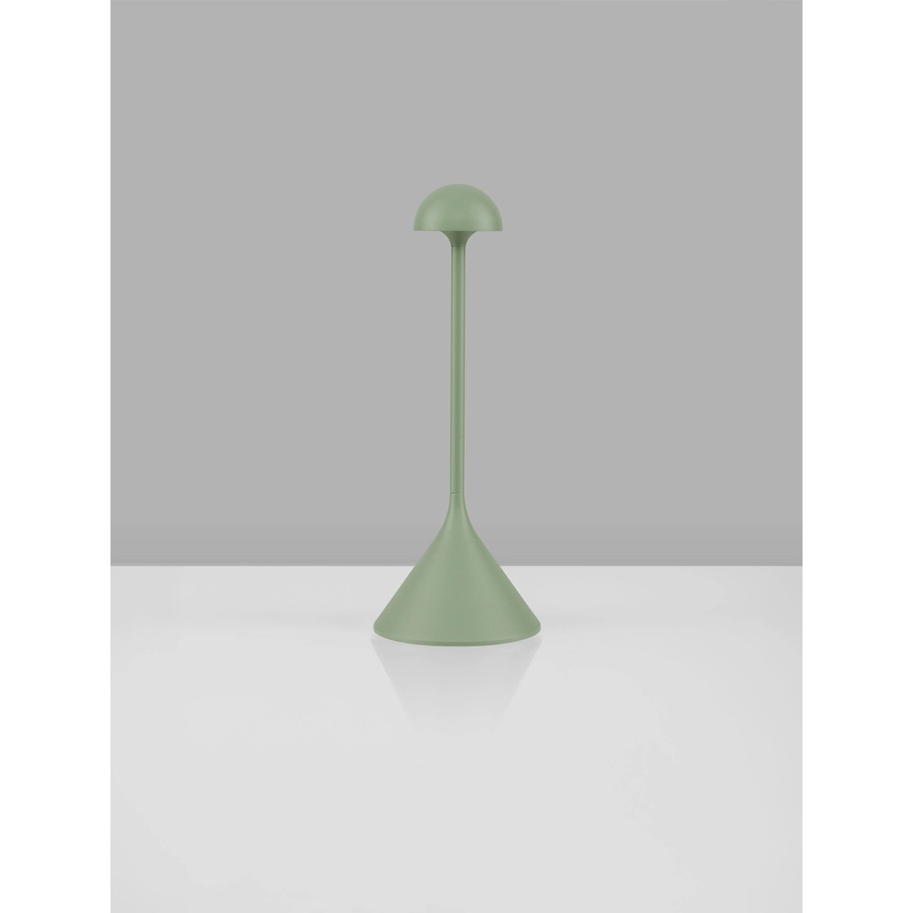 Tafellamp Dalt olijfgroen oplaadbaar met USB Lyora 5212017477057