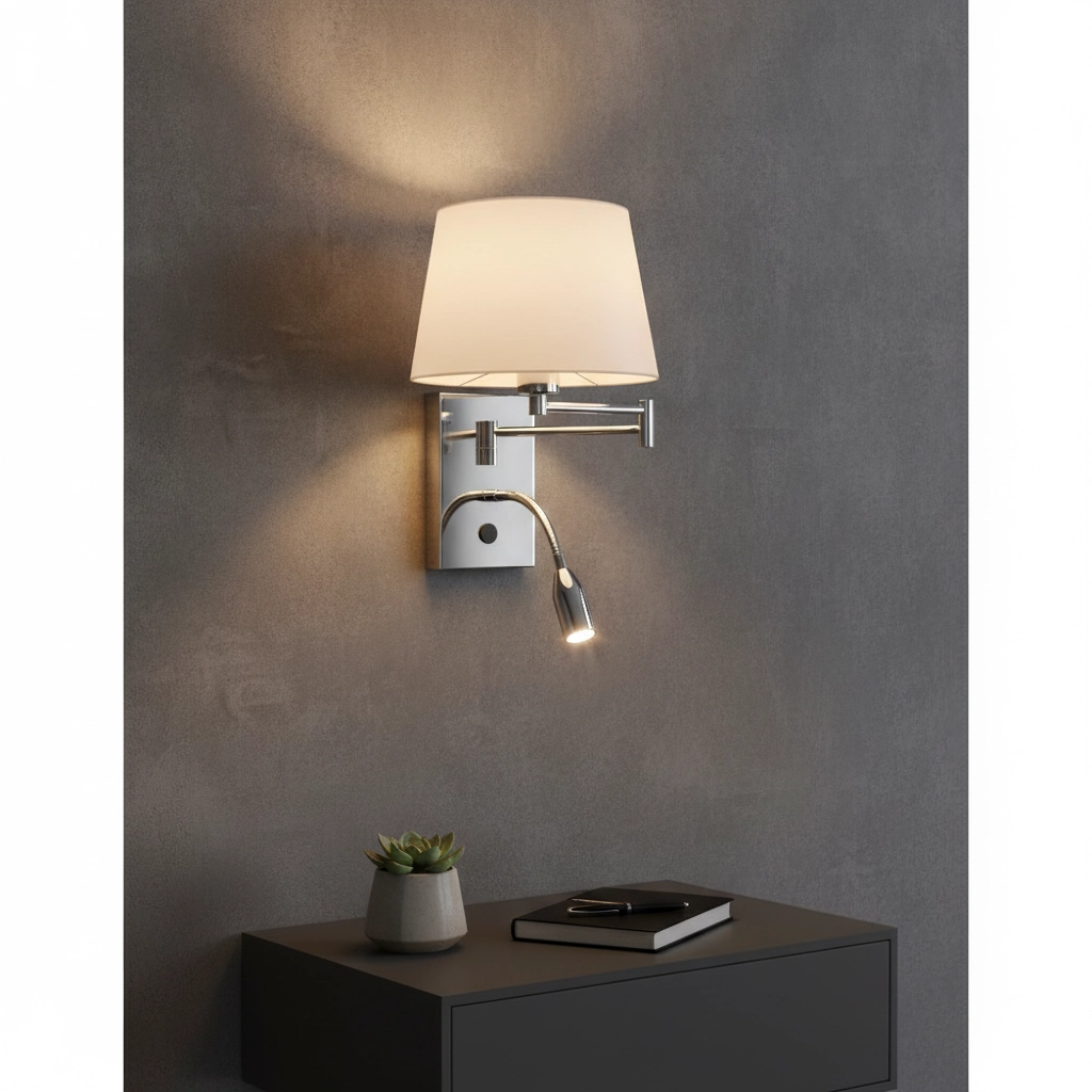 Wandlamp Cingo chroom met wit Lyora 5212017403872