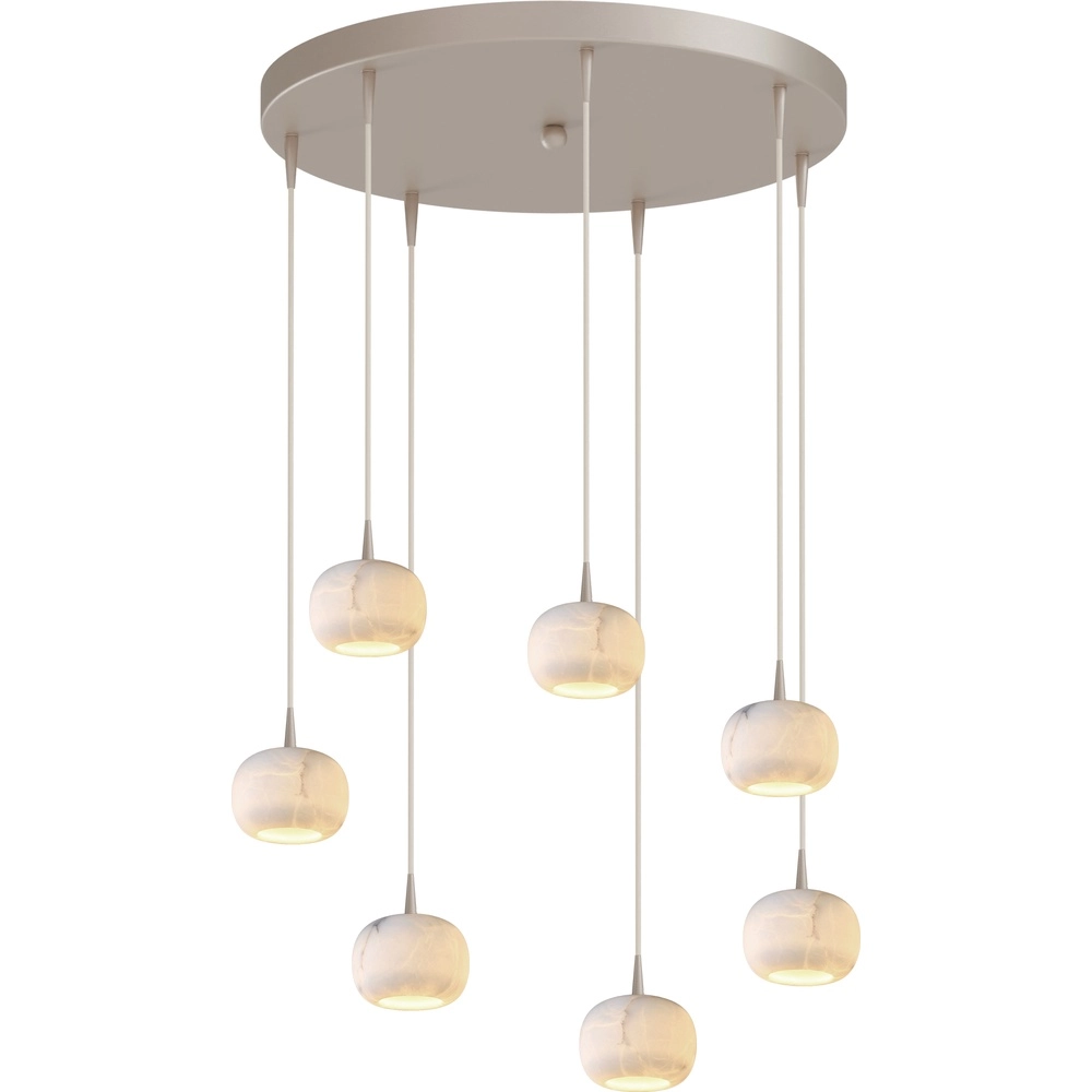 Design hanglamp Alta 7-lichts beige terra
