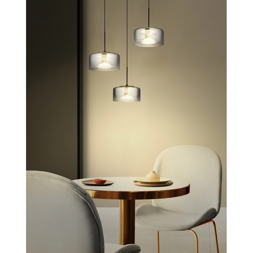 Design hanglamp Belinda 3-lichts zwart Globo 9007371531318