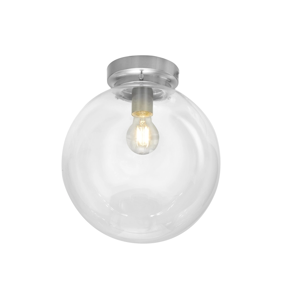 Plafondlamp Globe helder glas Ø 30cm